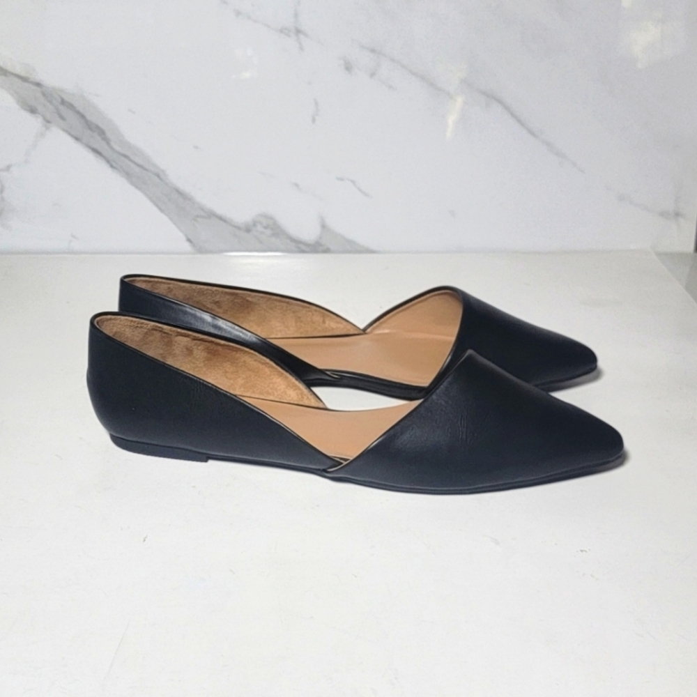 ROHB By Joyce Azria | Black pointy toe D'Orsay ballerina flats NWOT. size 8.5
